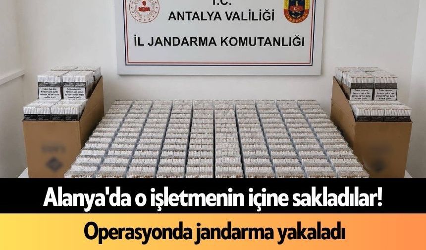 Alanya'da o işletmenin içine sakladılar! Operasyonda jandarma yakaladı
