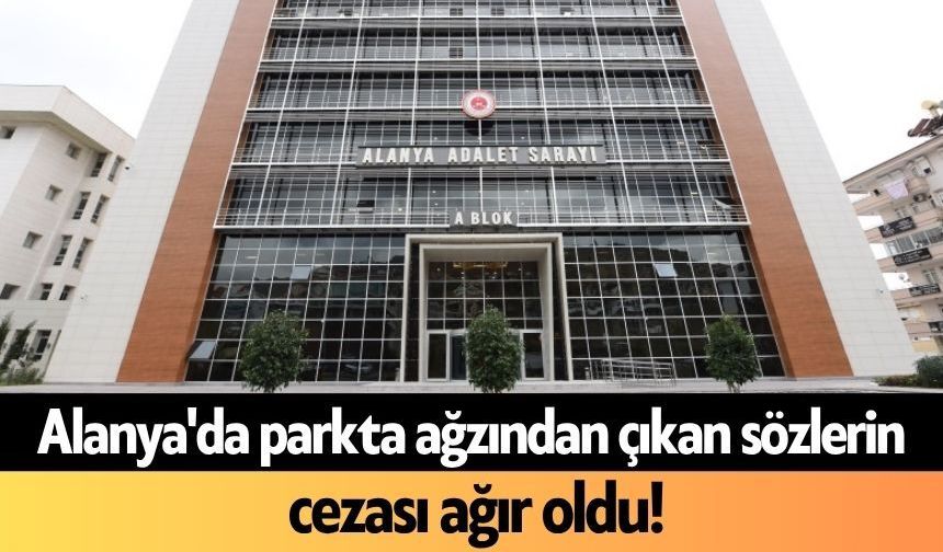 Alanya'da parkta ağzından çıkan sözlerin cezası ağır oldu