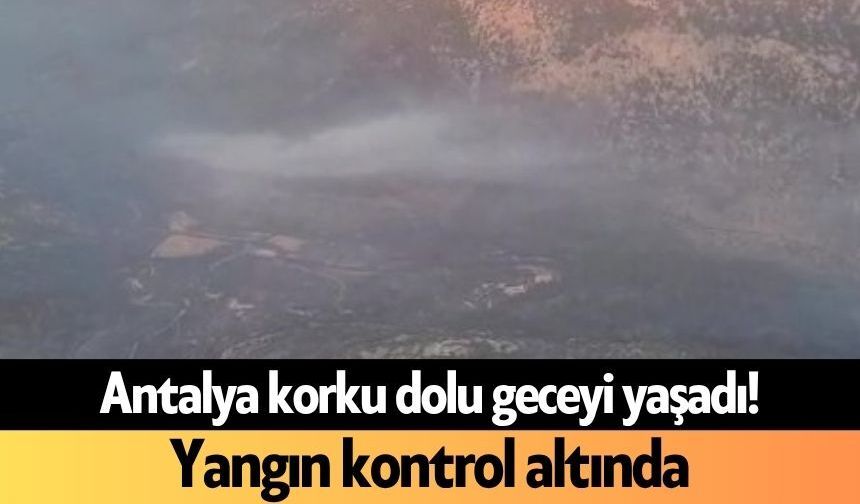 Antalya korku dolu geceyi yaşadı! Yangın kontrol altında