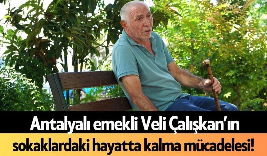 Antalyalı emekli Veli Çalışkan’ın sokaklardaki hayatta kalma mücadelesi