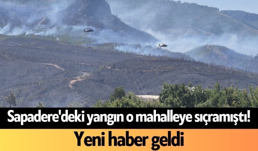 Sapadere'deki yangın o mahalleye sıçramıştı! Yeni haber geldi
