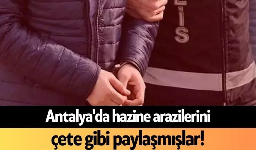 Antalya'da hazine arazilerini çete gibi paylaşmışlar