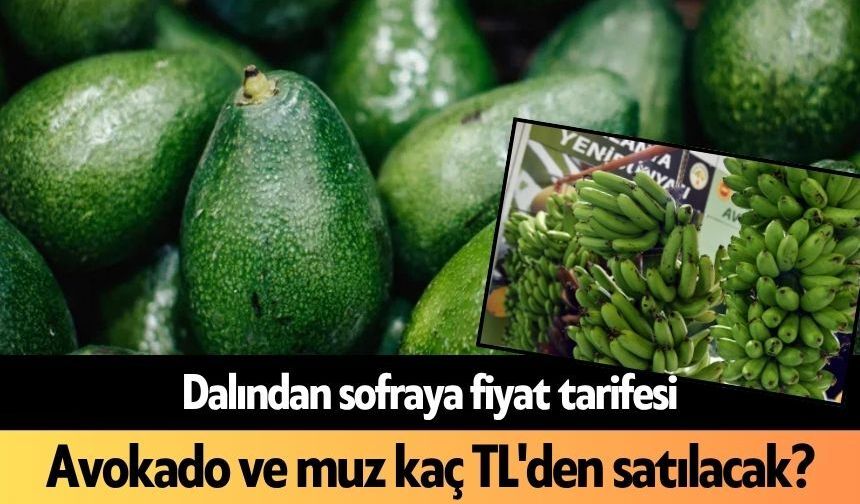 Dalından sofraya fiyat tarifesi: Avokado ve muz kaç TL'den satılacak?