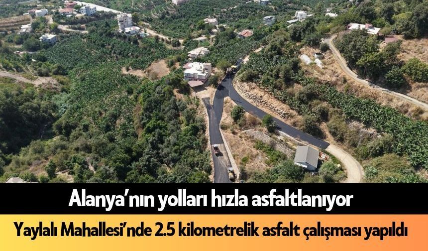 Alanya'nın asfaltsız yolu kalmayacak! Yaylalı Mahallesi asfaltlanıyor