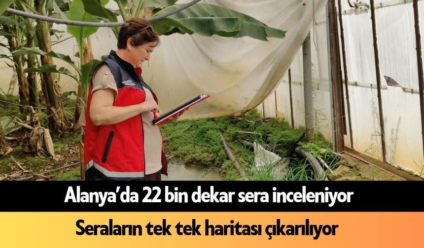 Alanya tarımda öncü oluyor: Seraların haritası çıkarılıyor
