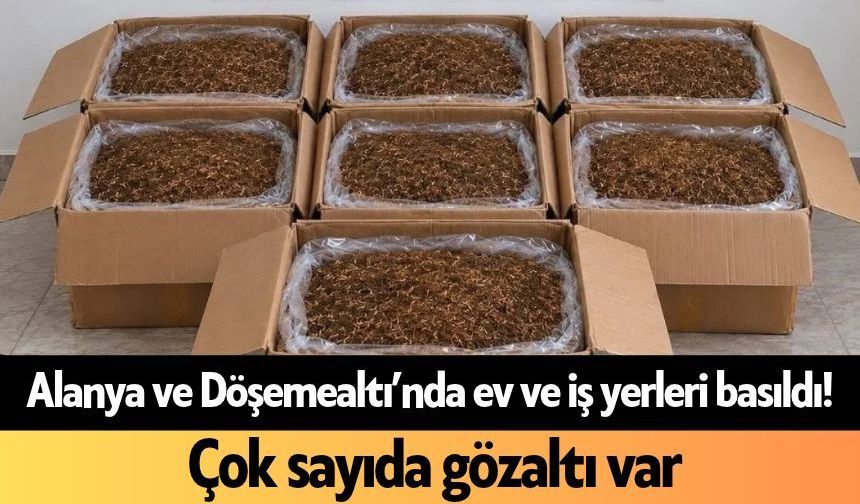Alanya ve Döşemealtı’nda ev ve iş yerleri basıldı