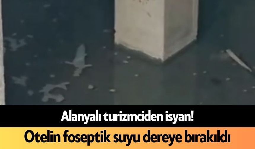 Alanyalı turizmciden isyan! Otelin foseptik suyu dereye bırakıldı