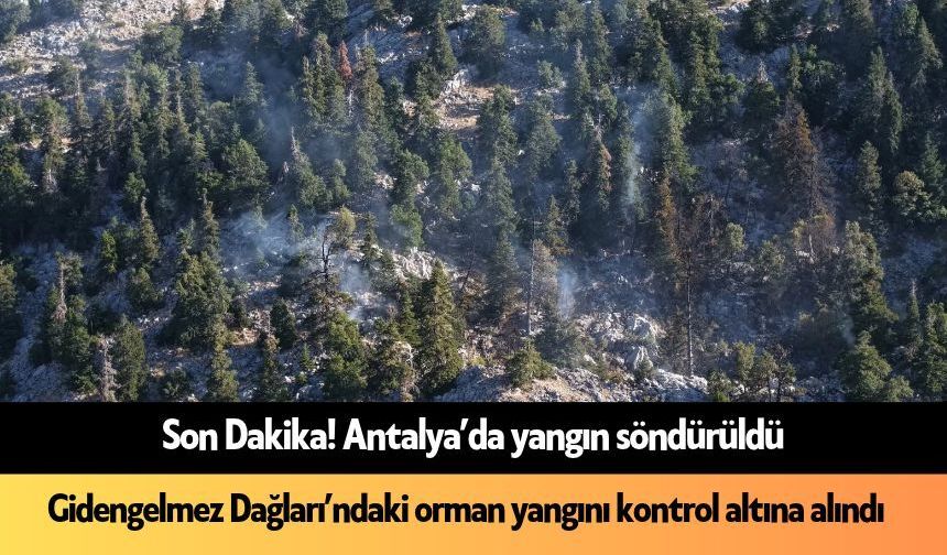 Son Dakika! Antalya Gidengelmez Dağları’ndaki orman yangını kontrol altına alındı