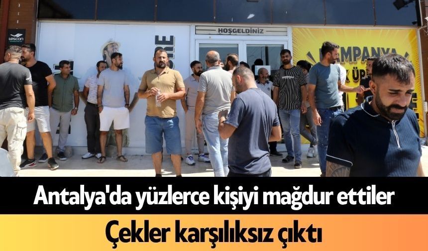 Antalya'da yüzlerce kişiyi mağdur ettiler! Çekler karşılıksız çıktı