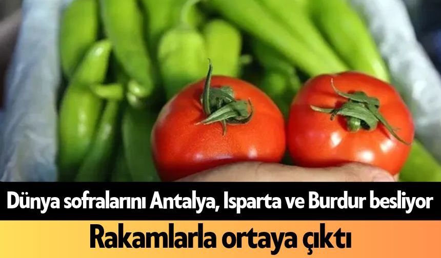 Dünya sofralarını Antalya, Isparta ve Burdur besliyor