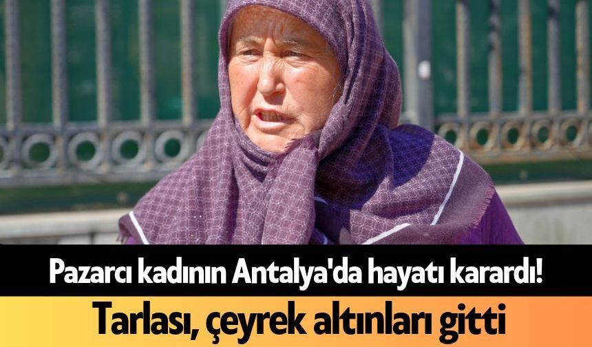 Pazarcı kadının Antalya'da hayatı karardı! Tarlası, çeyrek altınları gitti