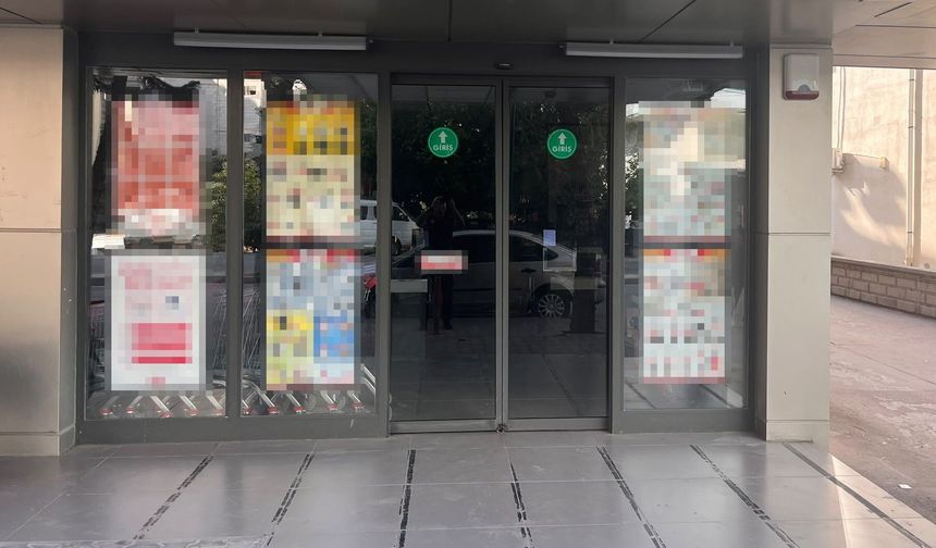 Serik'te zincir markete mühür