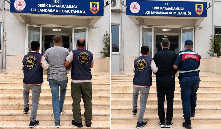 Serik'te 35 yıllık ceza yakalandı