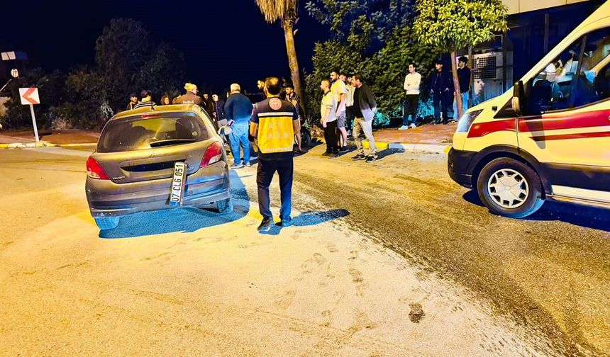 Antalya'da otomobil palmiyeye çarptı: 2 yaralı